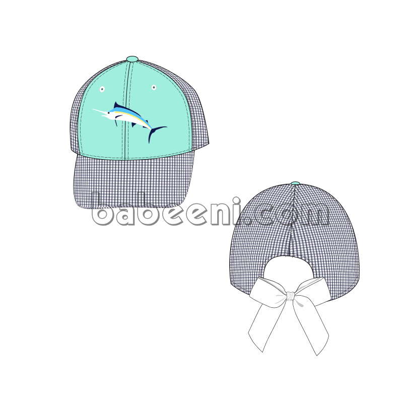 Swordfish Embroidery Cap for your  little Girls - CA 27